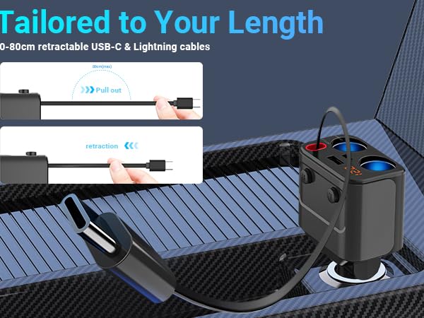 Retractable Car Cigarette Lighter