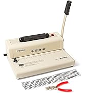 TIANSE Binding Machine, Spiral Coil Binder Machine, Electric Coil Inserter, 15 Sheets Punch Capac...