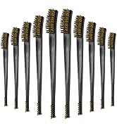 Garrelett 10-Piece Double-Ended Gun Cleaning Brush Set, Nylon &amp; Brass Bristles, 7-Inch Handle for...