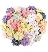 Framendino, 60 Pack Colorful Faux Flowers Heads Artificial Silk Daisy Peony Flower Head Small Flo...