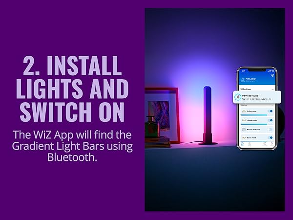 Install lights and switch on
