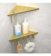 Bernkot 10‘’ Corner Shower Shelf, 304 Stainless Steel Shelves for Bathroom, Grout in Shelf with H...
