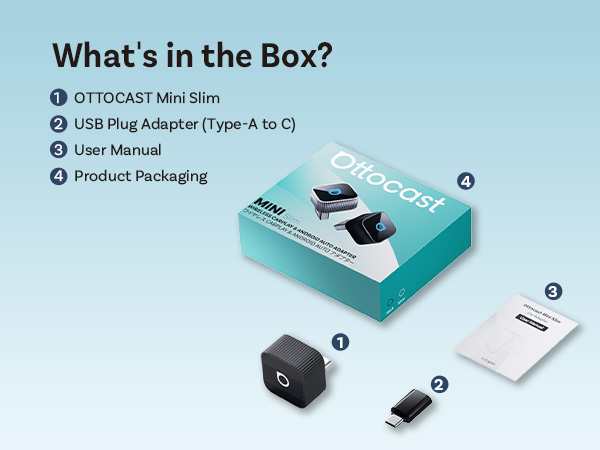 OTTOCAST Mini Cube 3.0, 2026 Upgrade 2in1 Wireless CarPlay &amp;amp; Android Auto Adapter