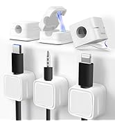 Magnetic Cable Clips 6 Pack Cord Holder Thickened Secure Adhesive Cord Organizer CarPlay Cable Cl...