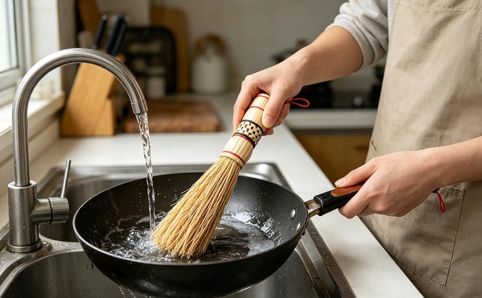 natural bristle scrub brush