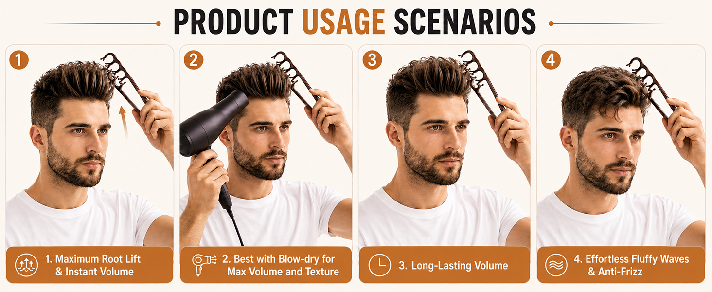 Fluffy texture styling comb