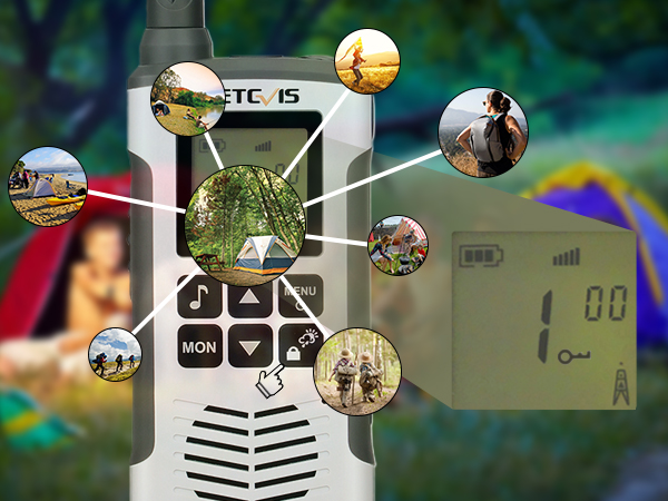 rechargeable walkie talkies portable 2 way radio for adults long range