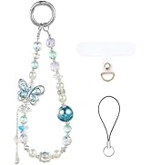 BEEFLYING Crystal Bead Phone Bracelet Strap, Cellphone Bow Charms Wristlet Lanyard for Women, Kaw...