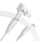 Samsung TV Power Cord 2-Prong PC Power Cord Detachable 90 Degree Angled for TV, Computer, Monitor...