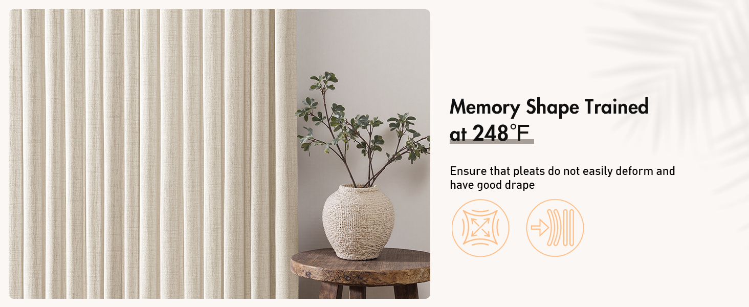 pleated curtains 4 panels