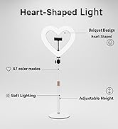 Ring Light for Desk,Heart Shape Light with Stand, 10