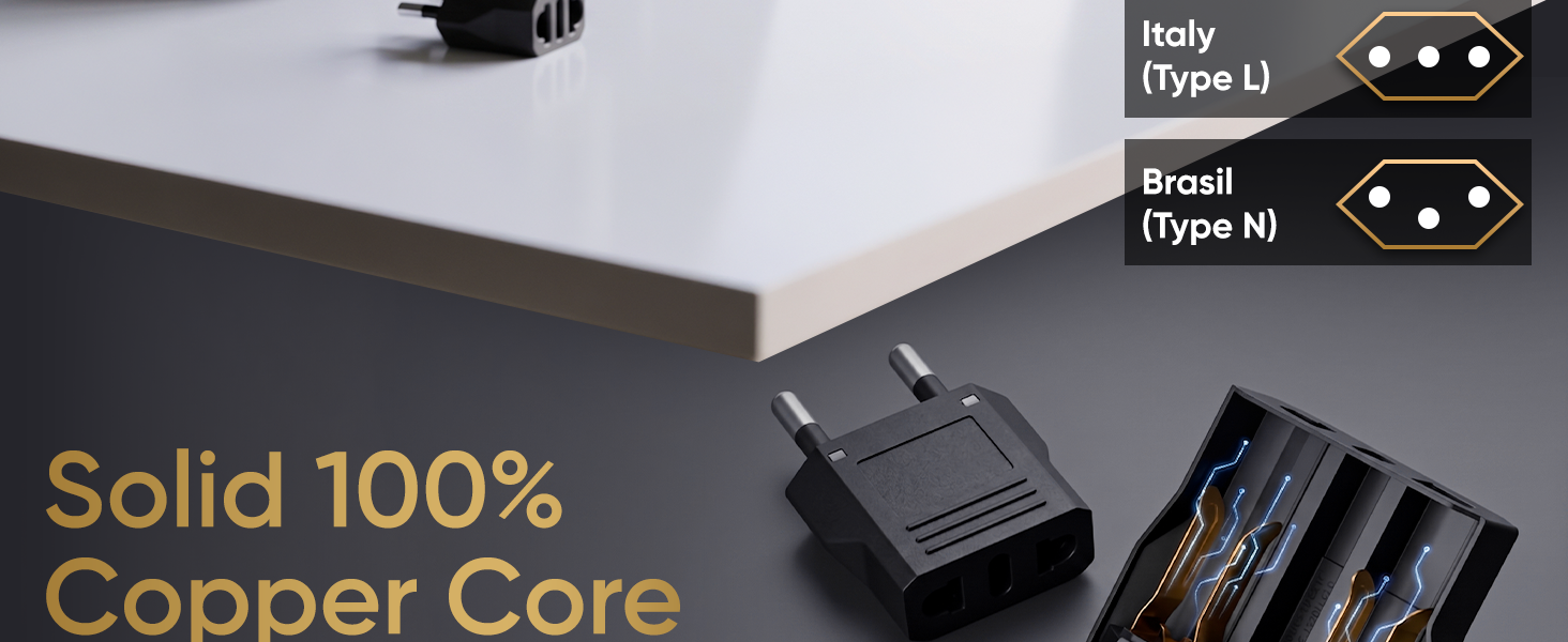 Solid 100% Copper Core