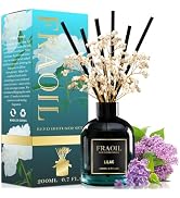 Lilac Reed Diffuser, Reed Diffuser Set 6.7 fl oz (200 ml) with 6 Reed Sticks, Home Fragrance Reed...