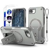 for iPhone 16E case[Compatible with MagSafe][with 2 * 9H Tempered Glass Screen Protector], Built ...