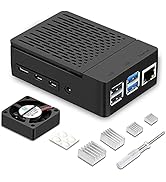 Raspberry Pi 4 Case, iUniker Raspberry Pi 4 Fan ABS Case with Cooling Fan, Raspberry Pi 4 Heatsin...