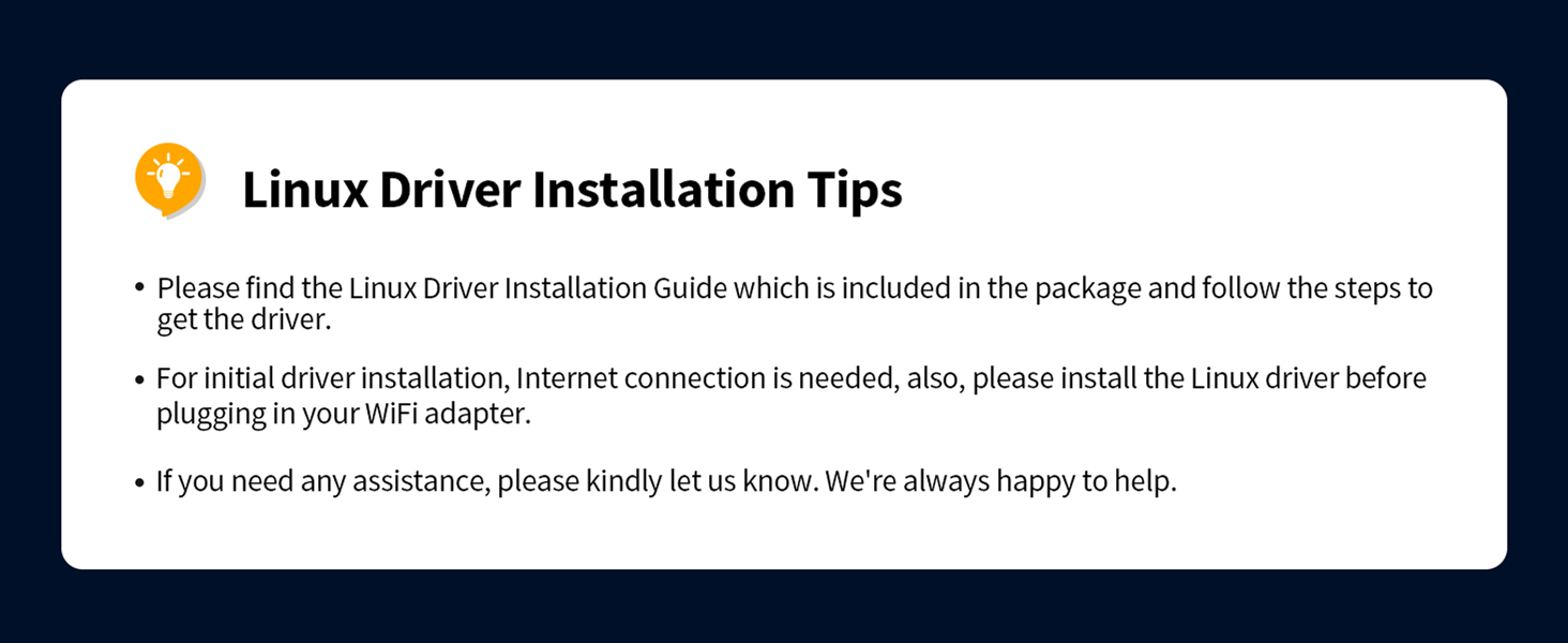 Linux Driver Installation Reminder for the Setup of the Linux USB WiFi Adapter