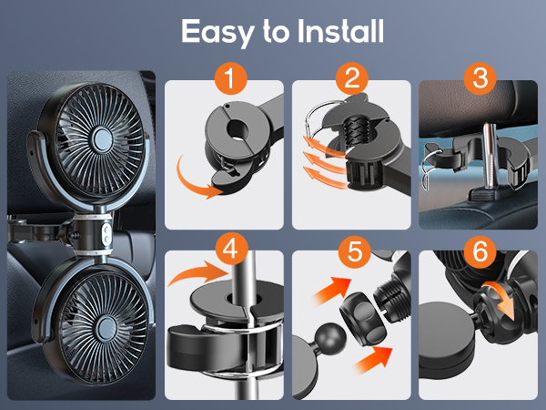 fan for car easy to install