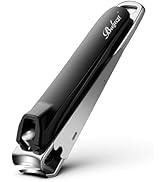 BALUCA Nail Clipper with Catcher, No Mess Anti Splash Fingernail Toenail Clipper, Stainless Steel...