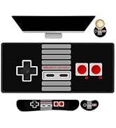 ARTSO Large Gaming Mouse Pad, Keyboard Wrist Rest Pad &amp; Wrist Support Mousepad Set, Stitched Edge...