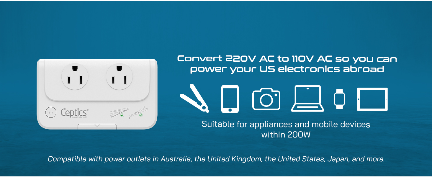 voltage converter for curling iron