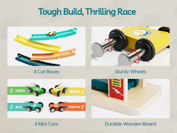 Sturdy Build, Thrilling Race - 4 Cars Ready!
