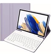 Lrufodya Keyboard Case for Samsung Galaxy Tab A8 Case 10.5 Inch 2022, Candy Colors Detachable Wir...
