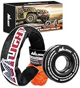 Nilight Synthetic Soft Shackle &amp; Recovery Ring Kit 1/2inch x 24inch Soft Shackle (56,000 LBS Brea...