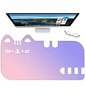 Dapesuom Large Gaming Mouse Pad, Extended Mouse Mat with Stitched Edges, Cute Anime Cat Keyboard ...
