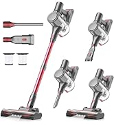 Zefiro Cordless Vacuum Cleaner,45Mins Runtime Vacuum Cleaners for Home, Anti-Tangle and 1.5L Dust...