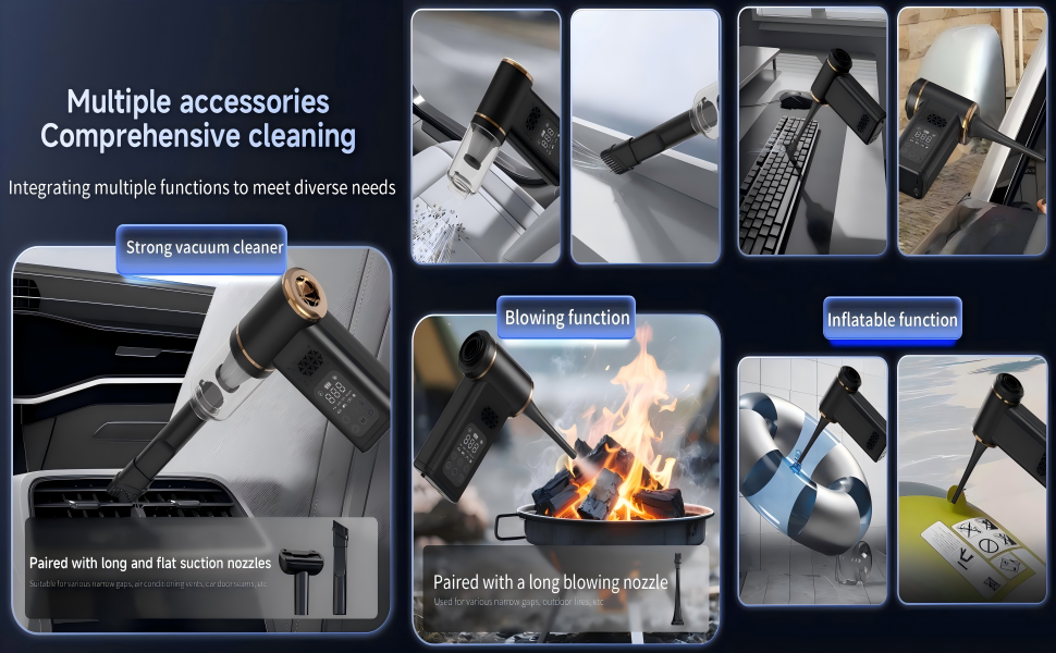 Multiple accessories Comprehensive cleaning