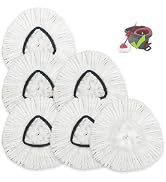 6 Pack Microfiber Spin Mop Replacement Heads Compatible with O-Cedar Triangle Spin Mop, Washable ...
