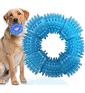 Cdycam Dog Teething Ring Dog Chew Toy, Squeaky Dog Toys for Aggressive Chewers Medium Large Dogs,...