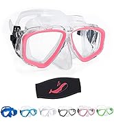 OMGear Goggles Kids Swimming Silicone Swim Mask Snorkeling Gear for Kids Tempered Glass Snorkel G...