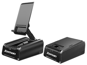 Foldable stand with speaker