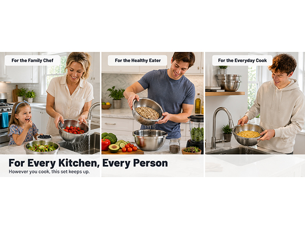 Paoli 304 Stainless Steel Fine Mesh Colander Set