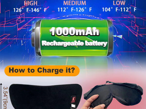 cordless Heated Eye Mask,How to charge it?