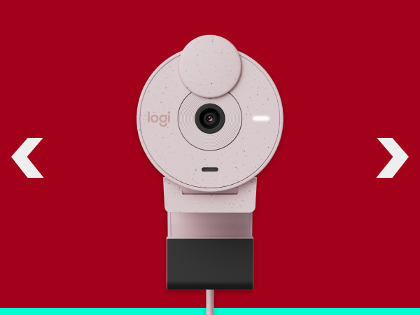 brio 300 full hd webcam rose