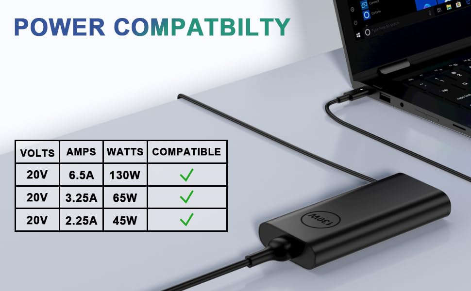 dell 130w laptop charger usb c dell xps 15 charger 130w usb c charger 130 watt dell laptop charger