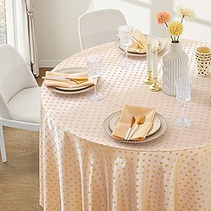 polka dot tablecloth