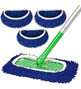 ZHAYAO Reusable100% Coral Fleece Mop Pads Compatible with Swiffer Sweeper Mop, Wet and Dry Flat m...