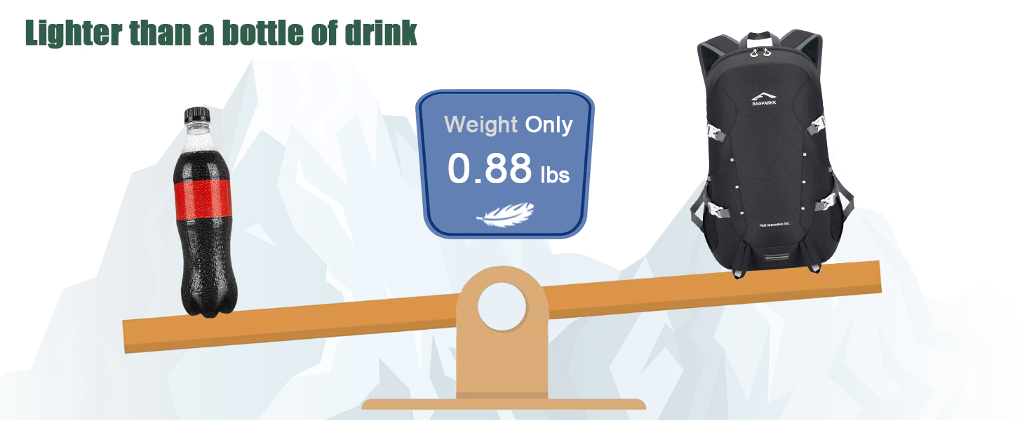 lighter than a bottle of drink