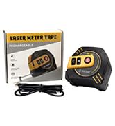 2-in-1 Laser Tape Measure 262ft – Digital Measuring Tape with LCD Display, Rechargeable Smart Tap...