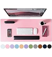 Leather Desk Pad Protector, Mouse Pad, Non-Slip Computer Mat for Desk, PU Leather Office Desk Mat...