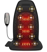 THERAZZAGGE Vibraiton Back Massager for Chair, Massage Seat Cushion, Back Massage Pad with Heat,1...