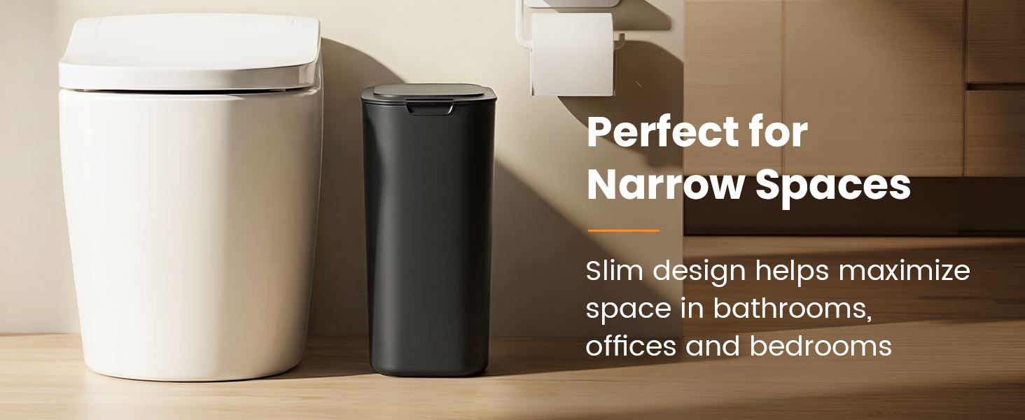 Automatic Motion Sensor Bathroom Trash Can with Lid