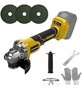 Cordless Angle Grinder for Dewalt 20V Max Battery (No Battery), 7500RPM Brushless Grinder Power T...
