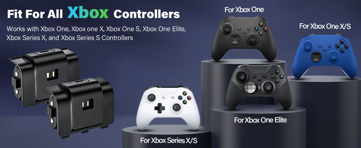 Rechargeable battery pack for xbox controllers