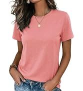Zeagoo Womens Tshirt Short Sleeve Summer Tops Crewneck Casual Basic Tee Shirts Spring Clothes Tre...
