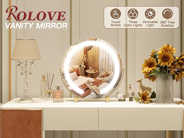 lighted makeup mirror