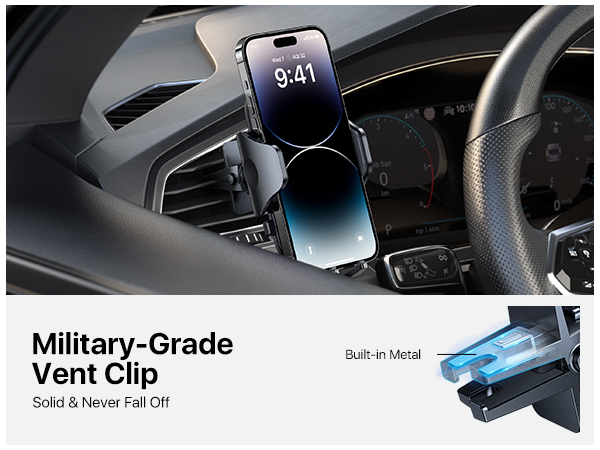 Military-Grade Vent Clip Solid &amp;amp; NeverFall Off